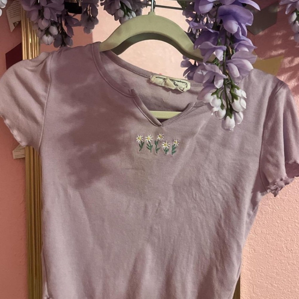 lilac baby tee